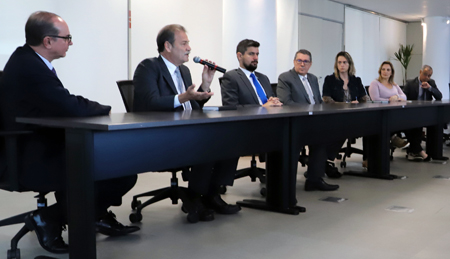 O conselheiro ouvidor destacou a importância do sistema (Foto: Thiago Rios)